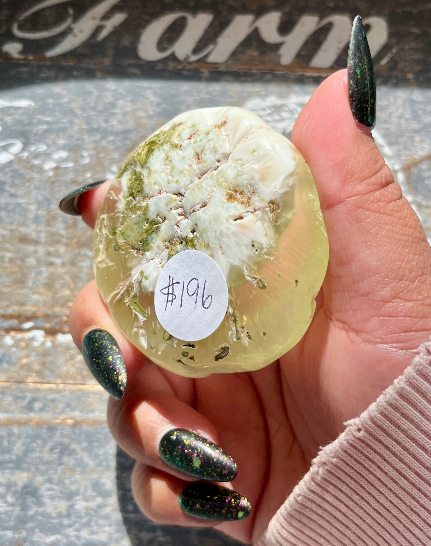 Gorgeous AAA Prehnite Polished Slab from Australia *Tucson Gem Show Exclusive*