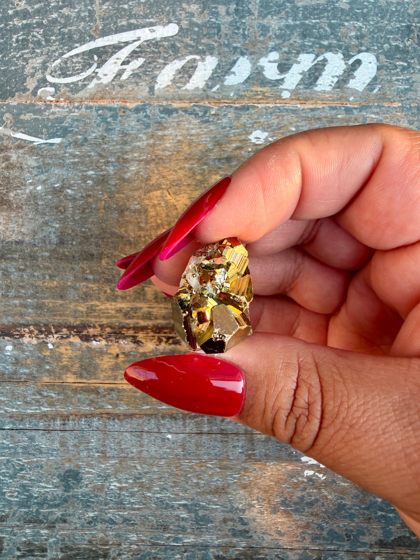 Gorgeous Cubic Pyrite with Natural Rainbow Iridescence from Indonesia | Opt 40