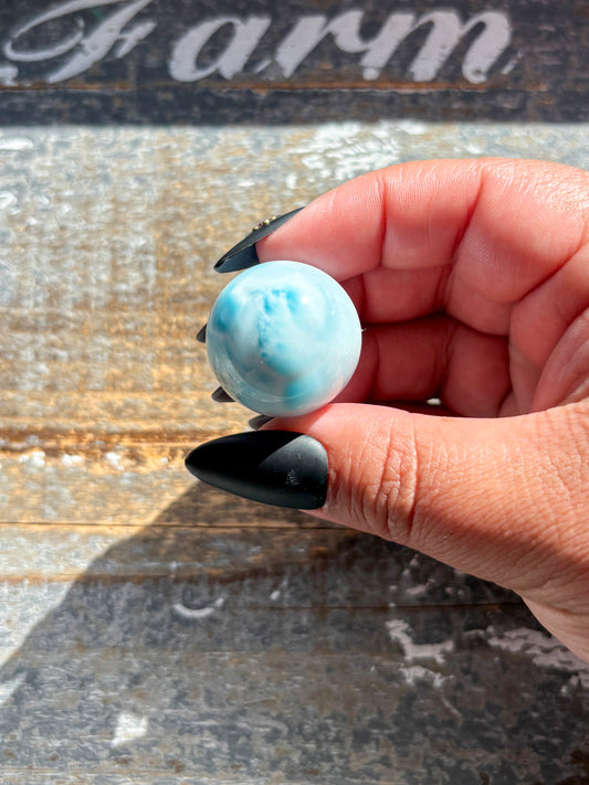 Rare AAA Grade Larimar Sphere – Handpicked from the Dominican Republic