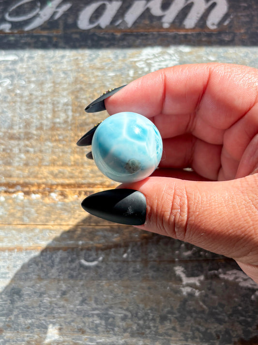 Rare AAA Grade Larimar Sphere – Handpicked from the Dominican Republic