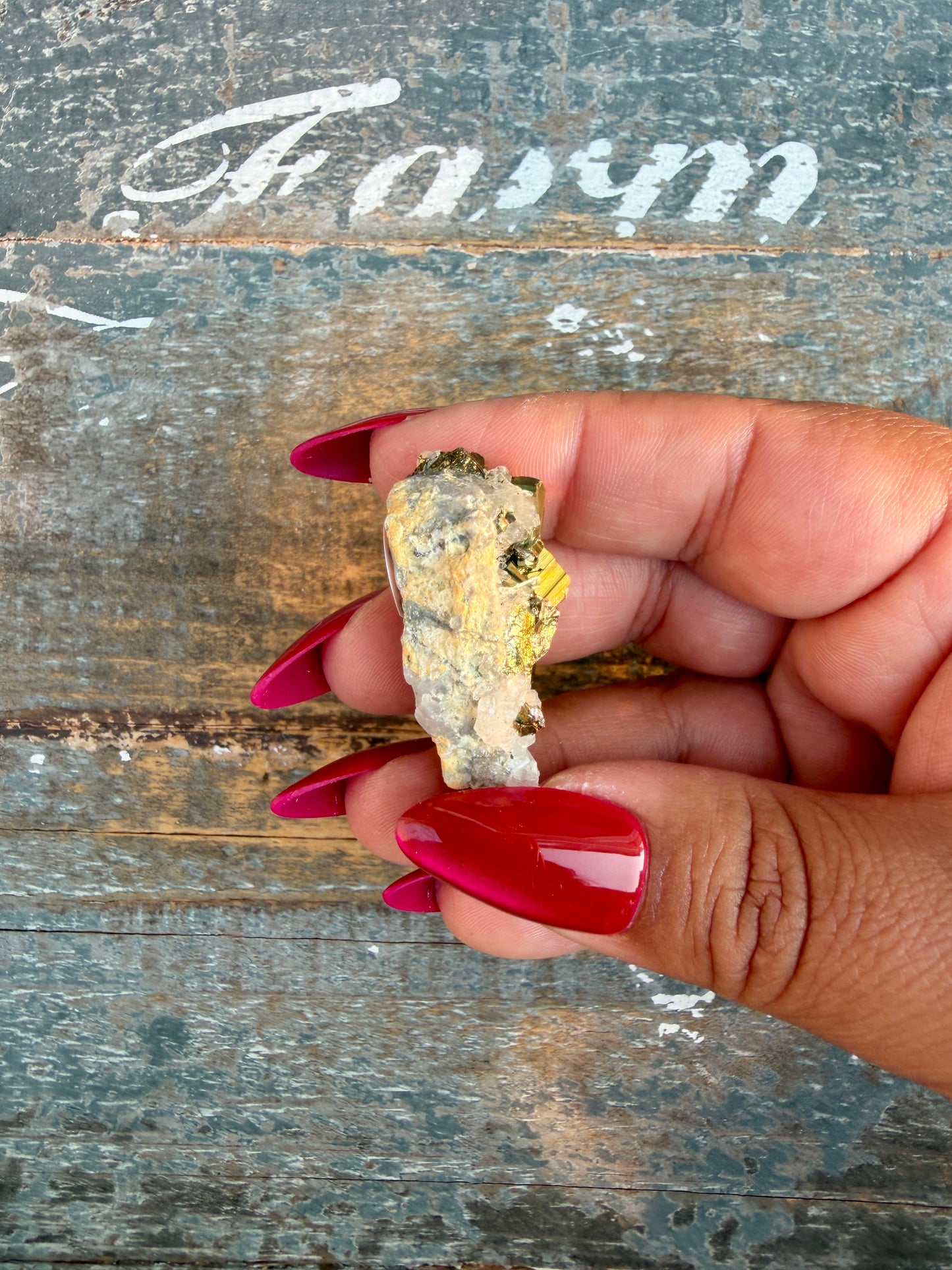 Gorgeous Cubic Pyrite with Natural Rainbow Iridescence from Indonesia | Opt 3