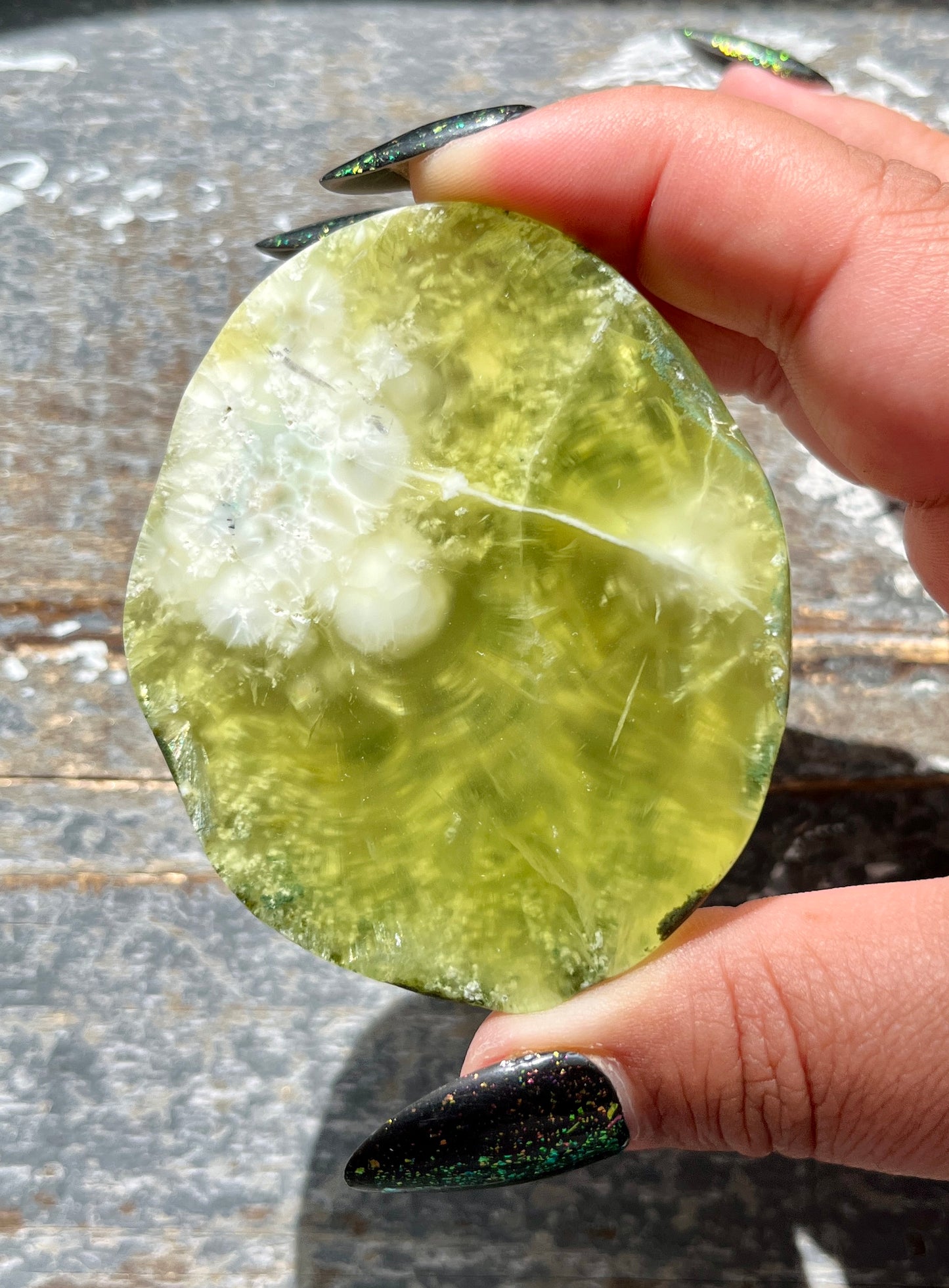 Gorgeous AAA Prehnite Polished Slab from Australia *Tucson Gem Show Exclusive*