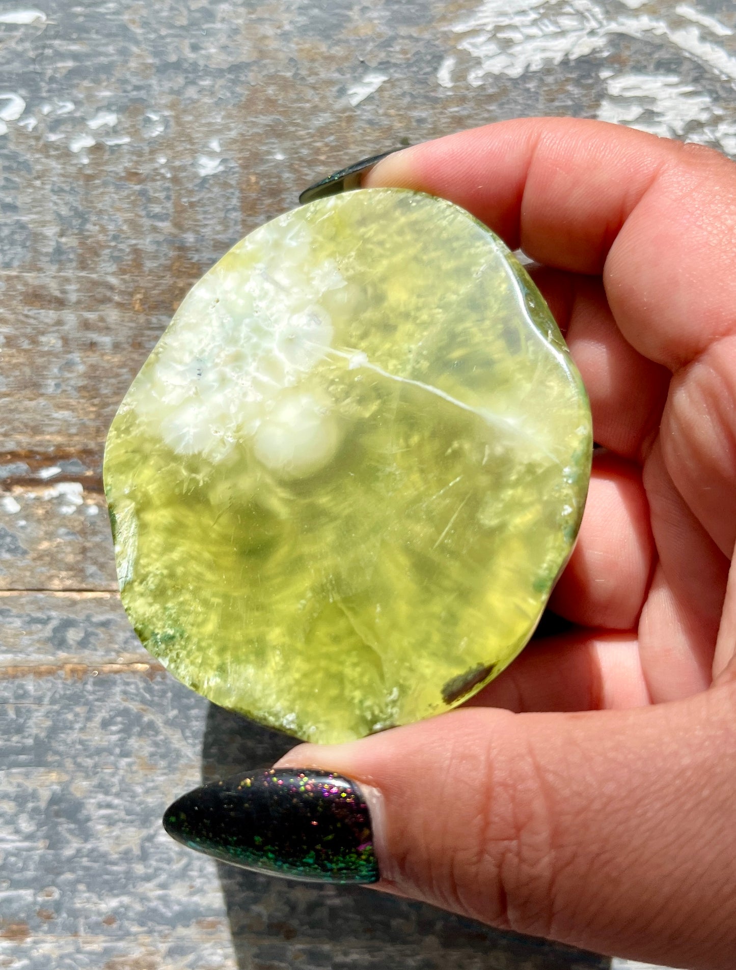 Gorgeous AAA Prehnite Polished Slab from Australia *Tucson Gem Show Exclusive*