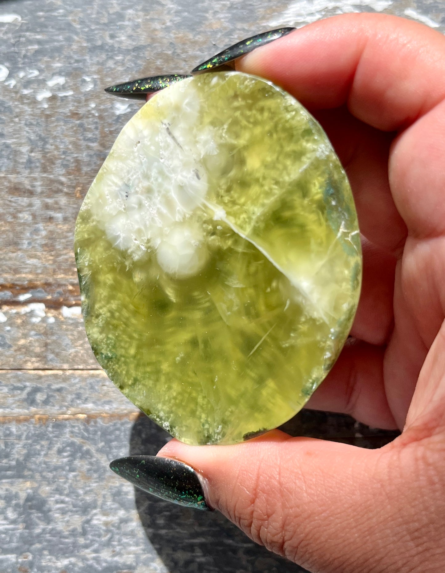 Gorgeous AAA Prehnite Polished Slab from Australia *Tucson Gem Show Exclusive*