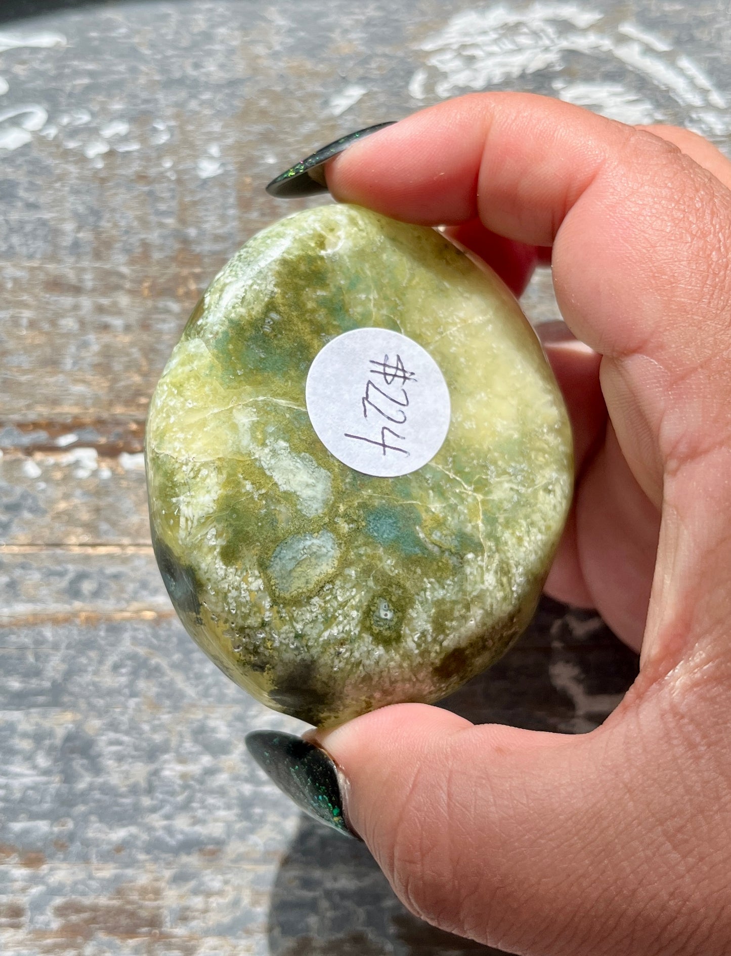 Gorgeous AAA Prehnite Polished Slab from Australia *Tucson Gem Show Exclusive*