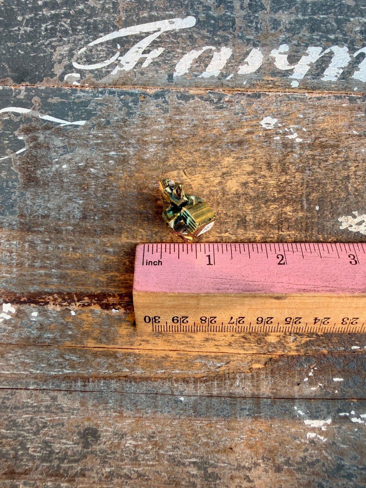 Gorgeous Cubic Pyrite with Natural Rainbow Iridescence from Indonesia | Opt 46