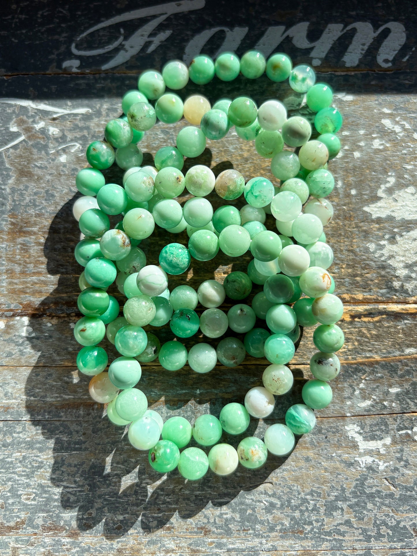 One (1) Gorgeous Australian Green Chrysoprase Bracelet  | 8mm