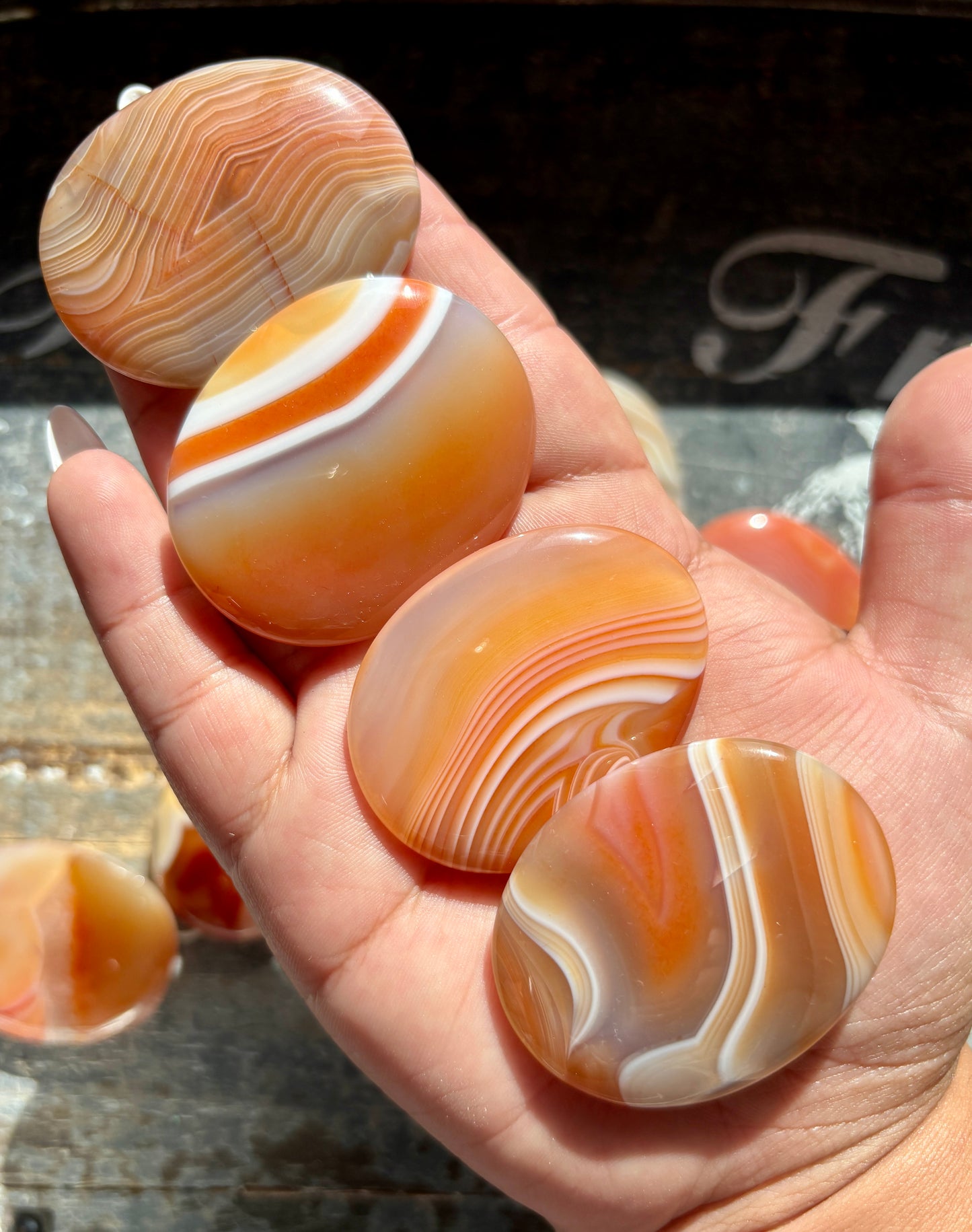 One (1) Gorgeous Carnelian Flat Stone