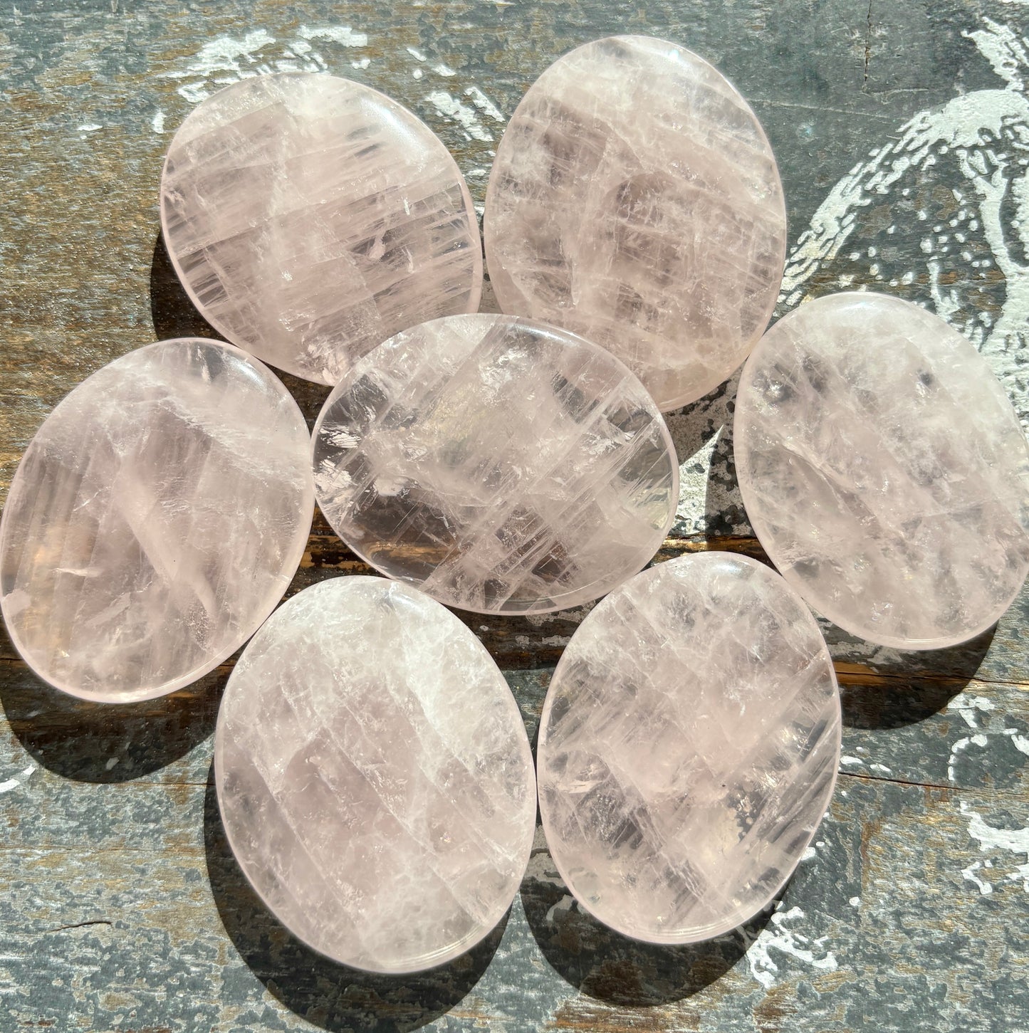 One (1) Gorgeous Translucent Rose Quartz Flat Stone