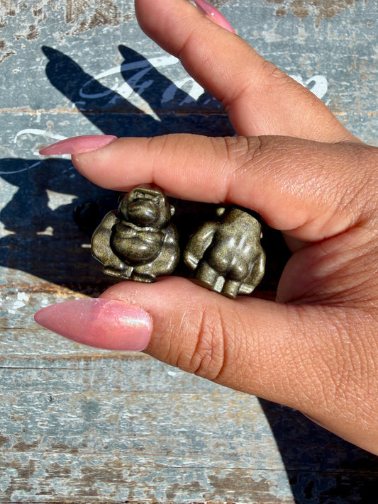 One (1) Adorable Gold Sheen Mini Gorilla | Intuitively Chosen