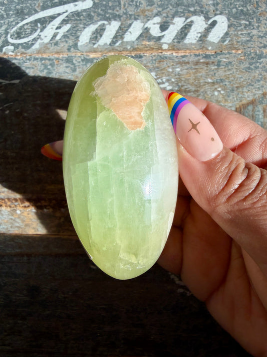 Gorgeous Polished Green Apophyllite Lingam | India | Opt Z