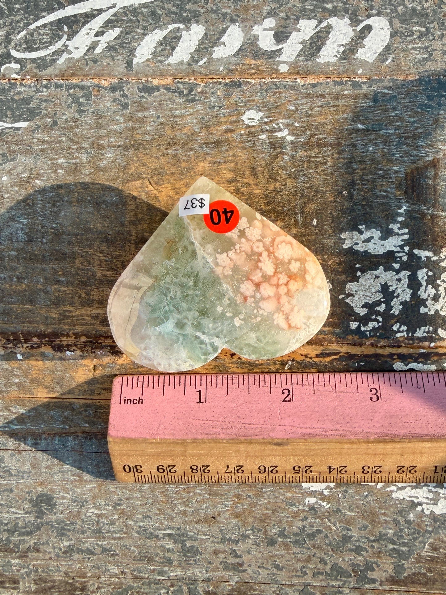 Gorgeous Flower Agate Heart | Opt 40