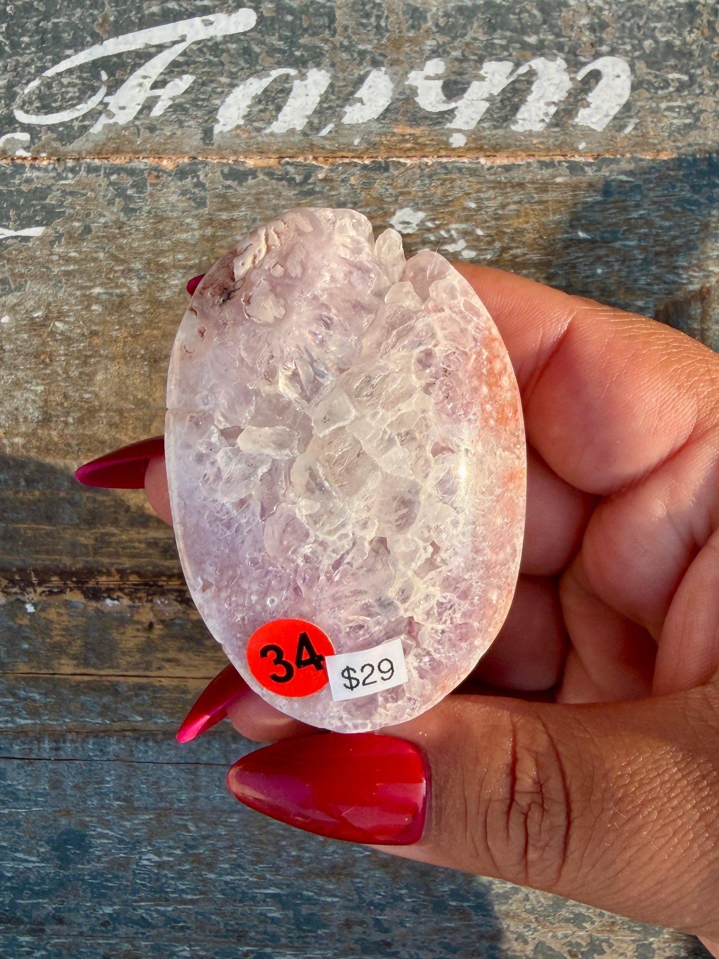 Gorgeous Flower Agate Palm Stone | Opt 34