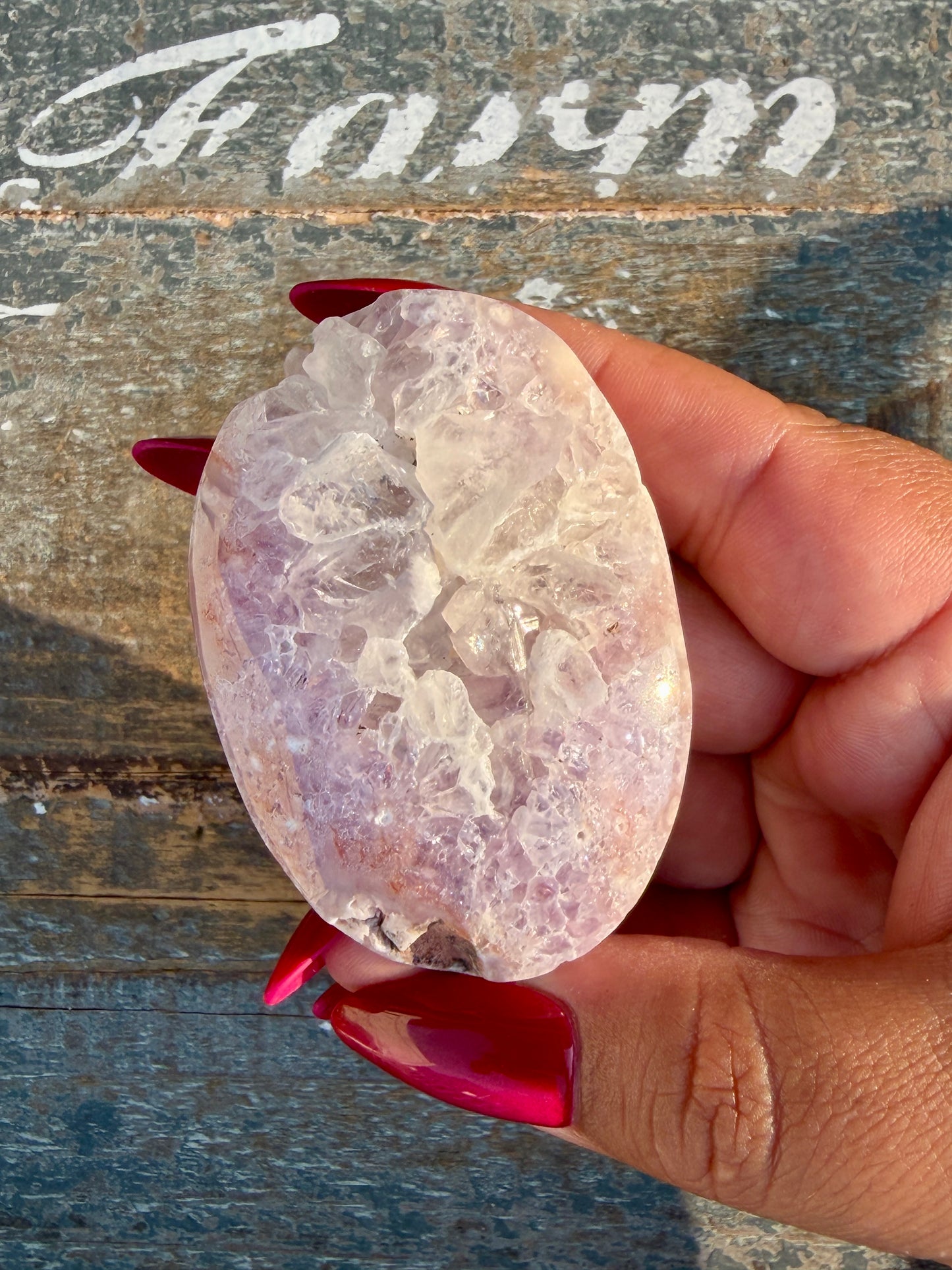 Gorgeous Flower Agate Palm Stone | Opt 34