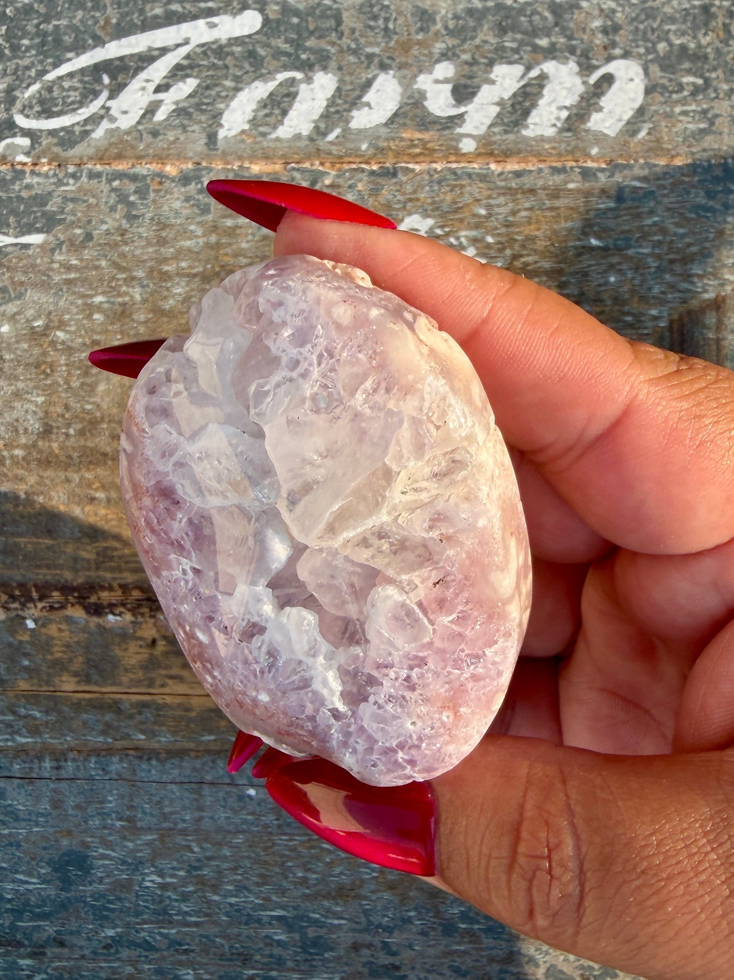 Gorgeous Flower Agate Palm Stone | Opt 34