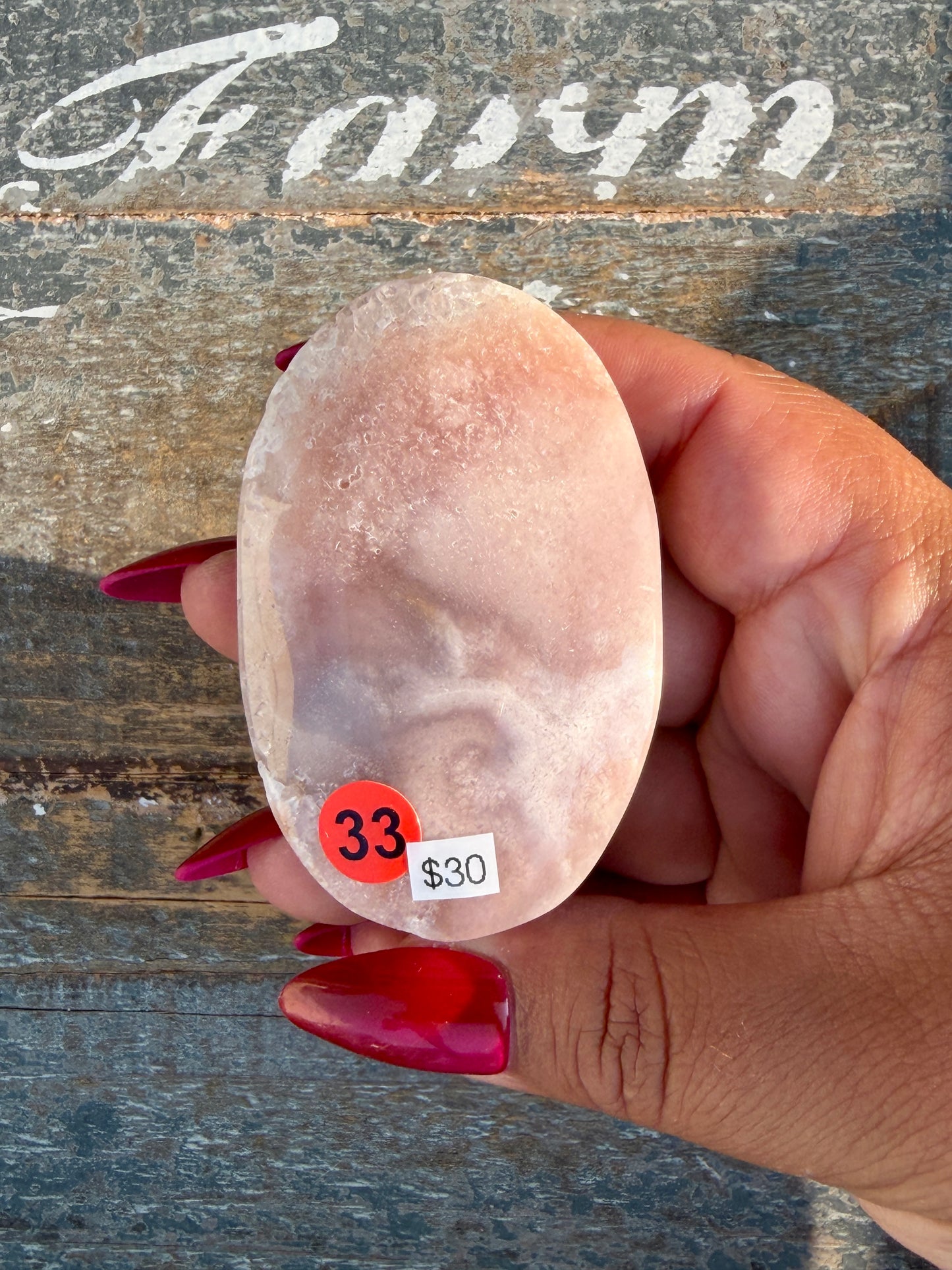 Gorgeous Flower Agate Palm Stone | Opt 33