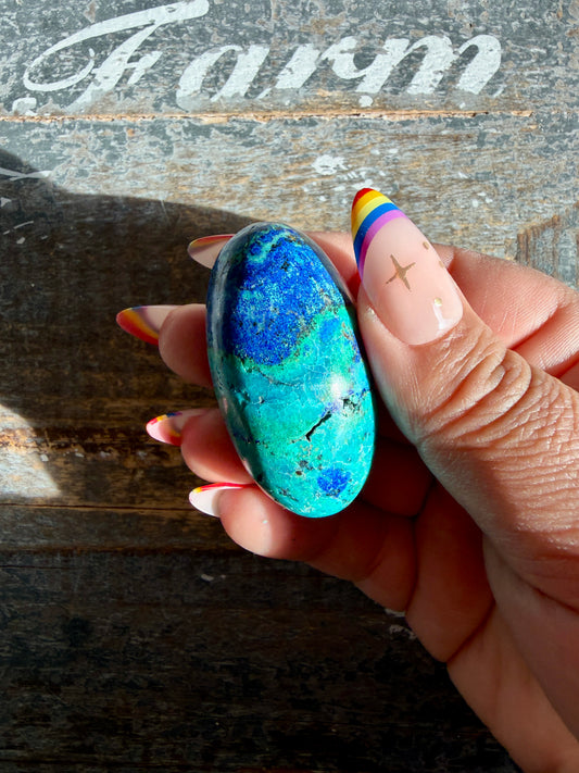 Gorgeous Azurite-Chrysocolla Lingam | Chile | Opt U