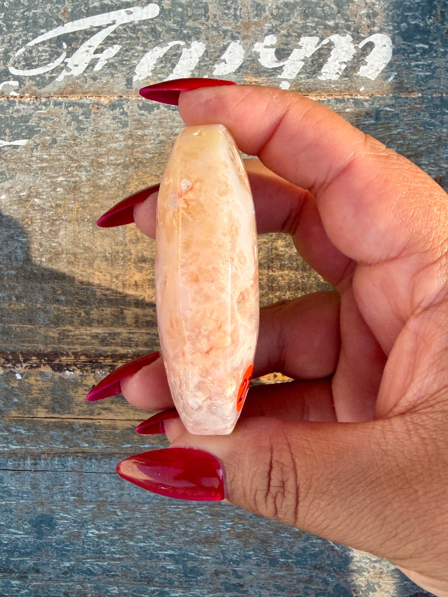 Gorgeous Flower Agate Palm Stone | Opt 27