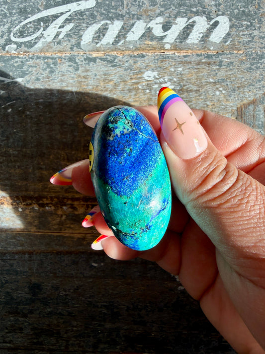 Gorgeous Azurite-Chrysocolla Lingam | Chile | Opt U