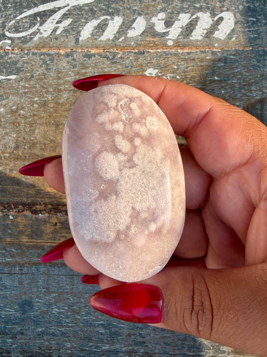 Gorgeous Flower Agate Palm Stone | Opt 28