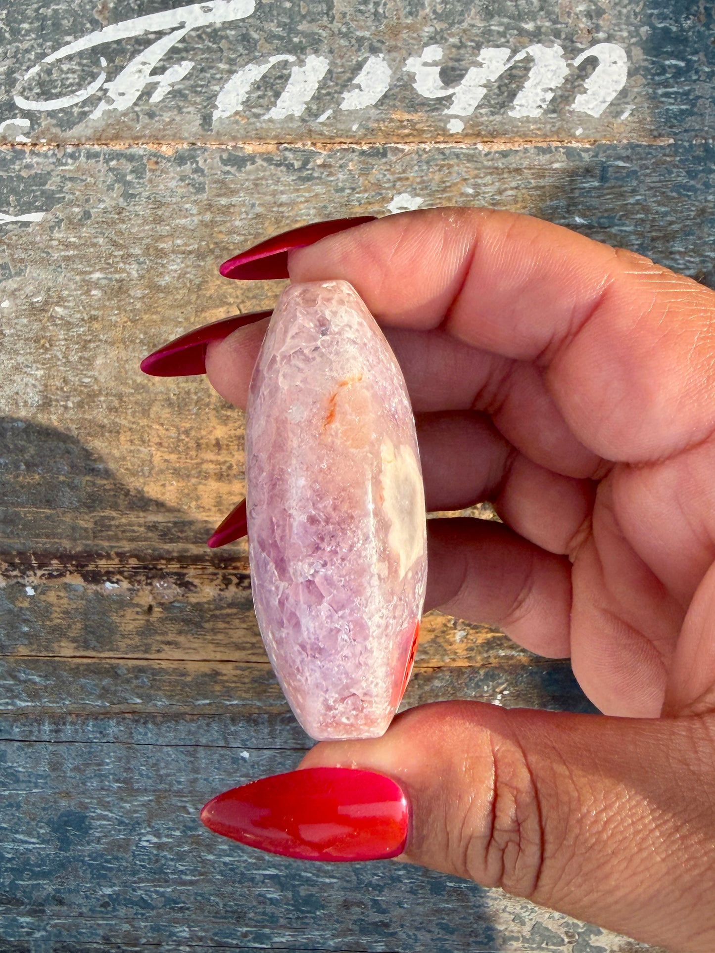 Gorgeous Flower Agate Palm Stone | Opt 35