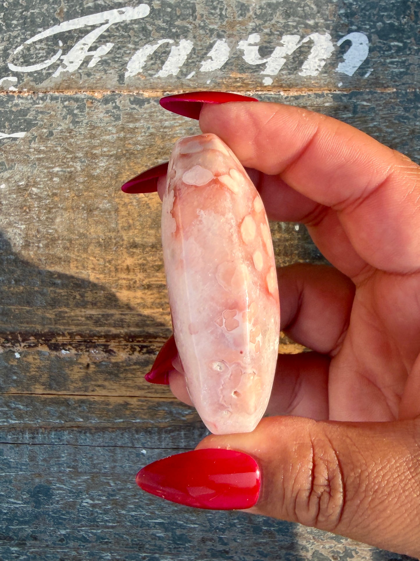 Gorgeous Flower Agate Palm Stone | Opt 29
