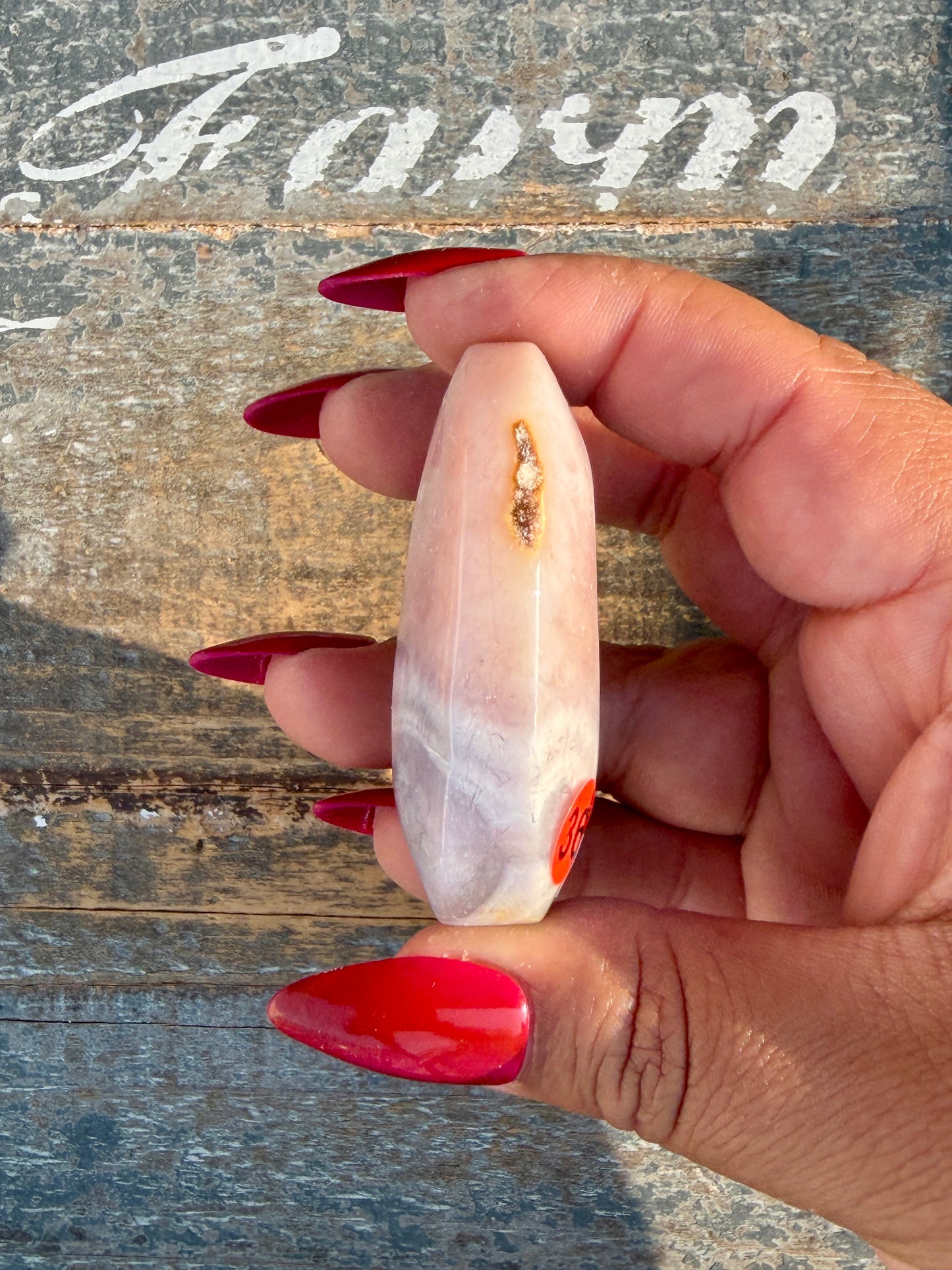 Gorgeous Flower Agate Palm Stone | Opt 36