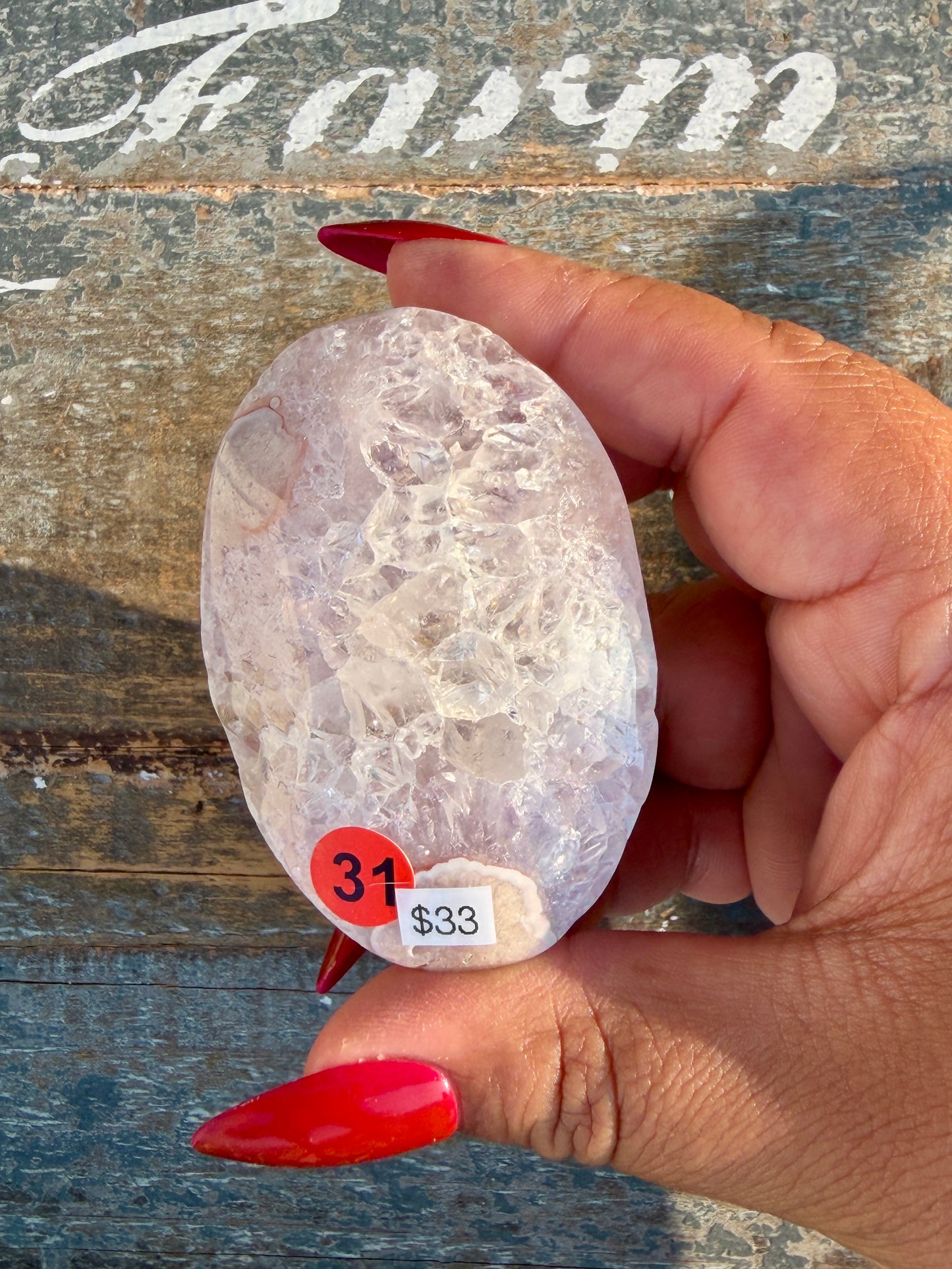 Gorgeous Flower Agate Palm Stone | Opt 31
