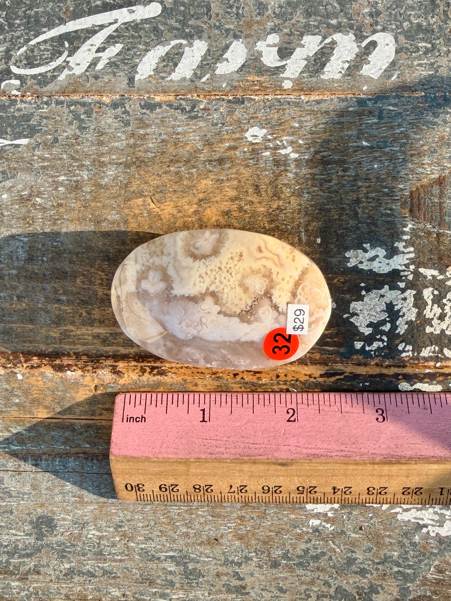 Gorgeous Flower Agate Palm Stone | Opt 32