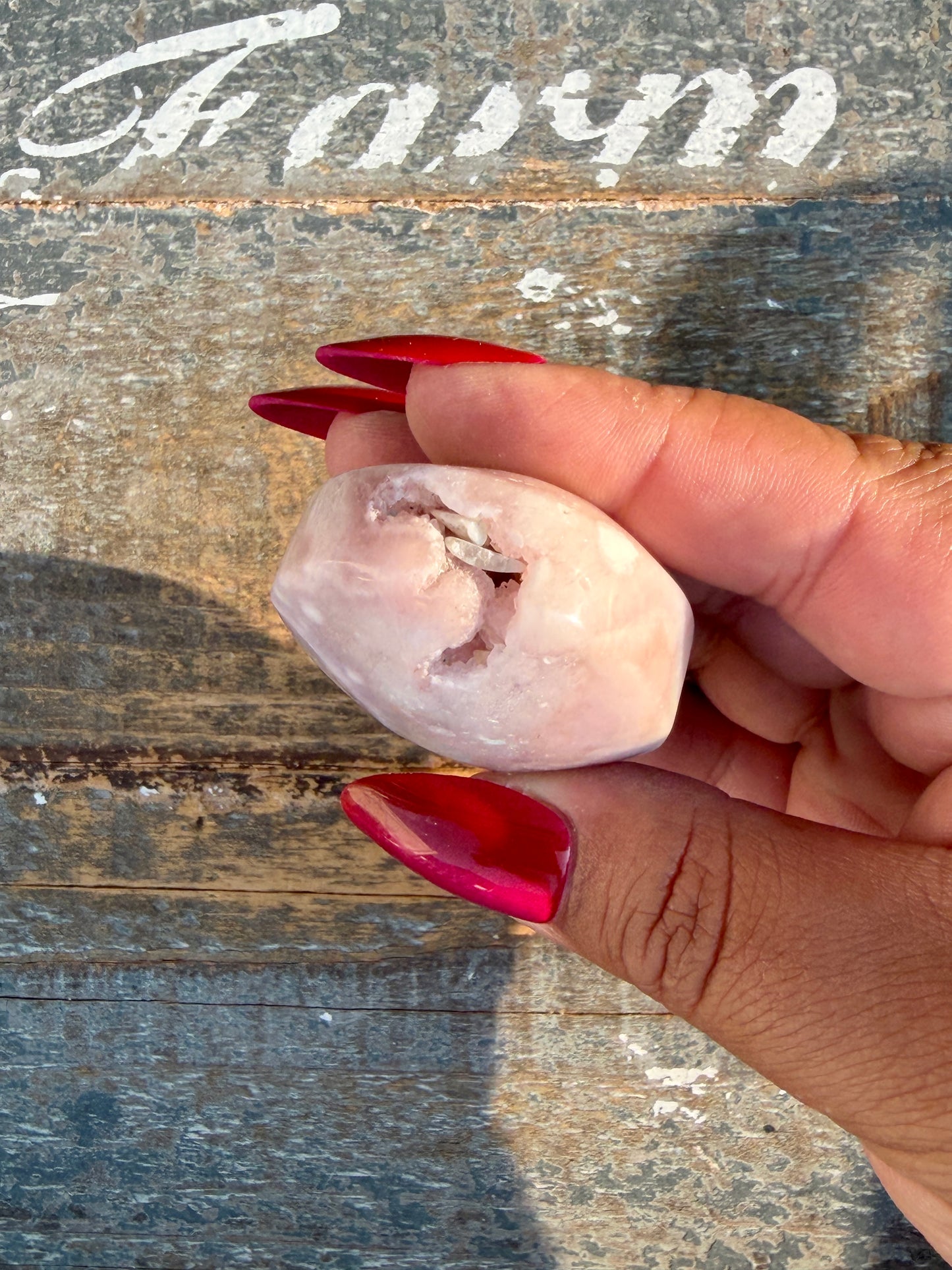 Gorgeous Flower Agate Palm Stone | Opt 37