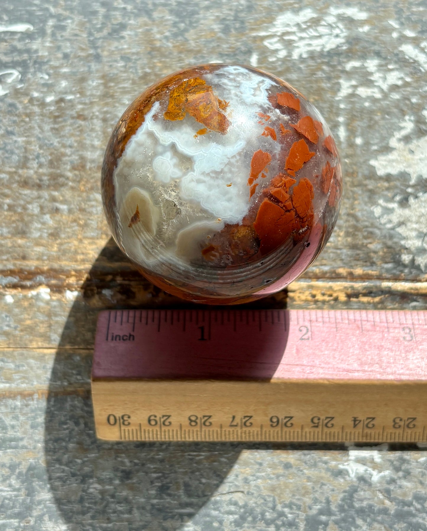 Gorgeous Brecciated Jasper in Agate Sphere from Indonesia