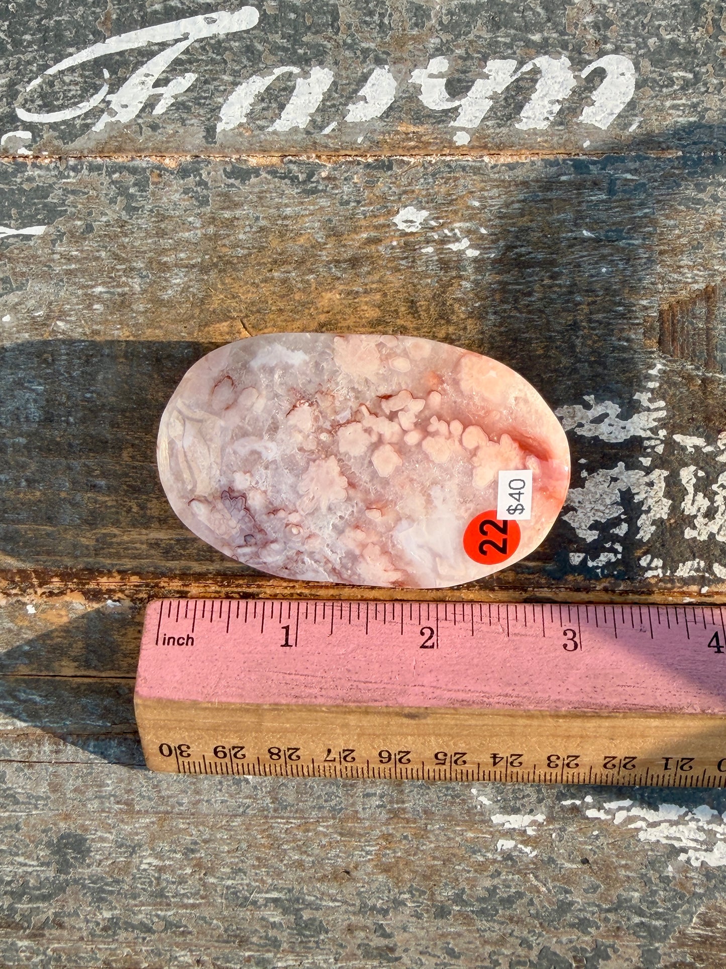 Gorgeous Flower Agate Palm Stone | Opt 22