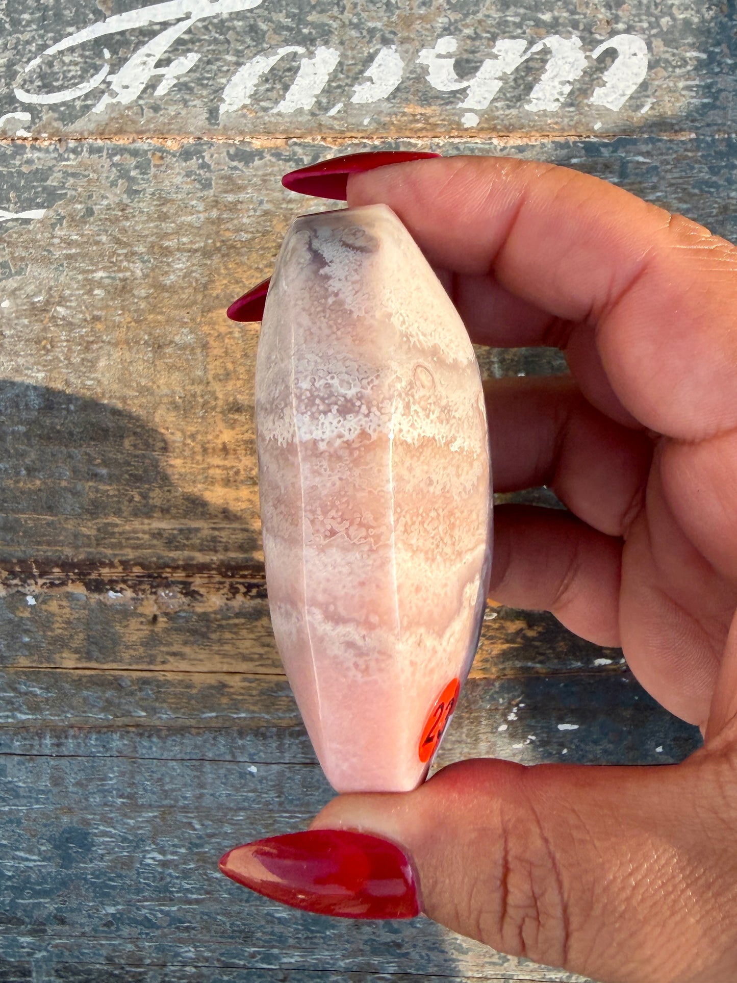 Gorgeous Flower Agate Palm Stone | Opt 23