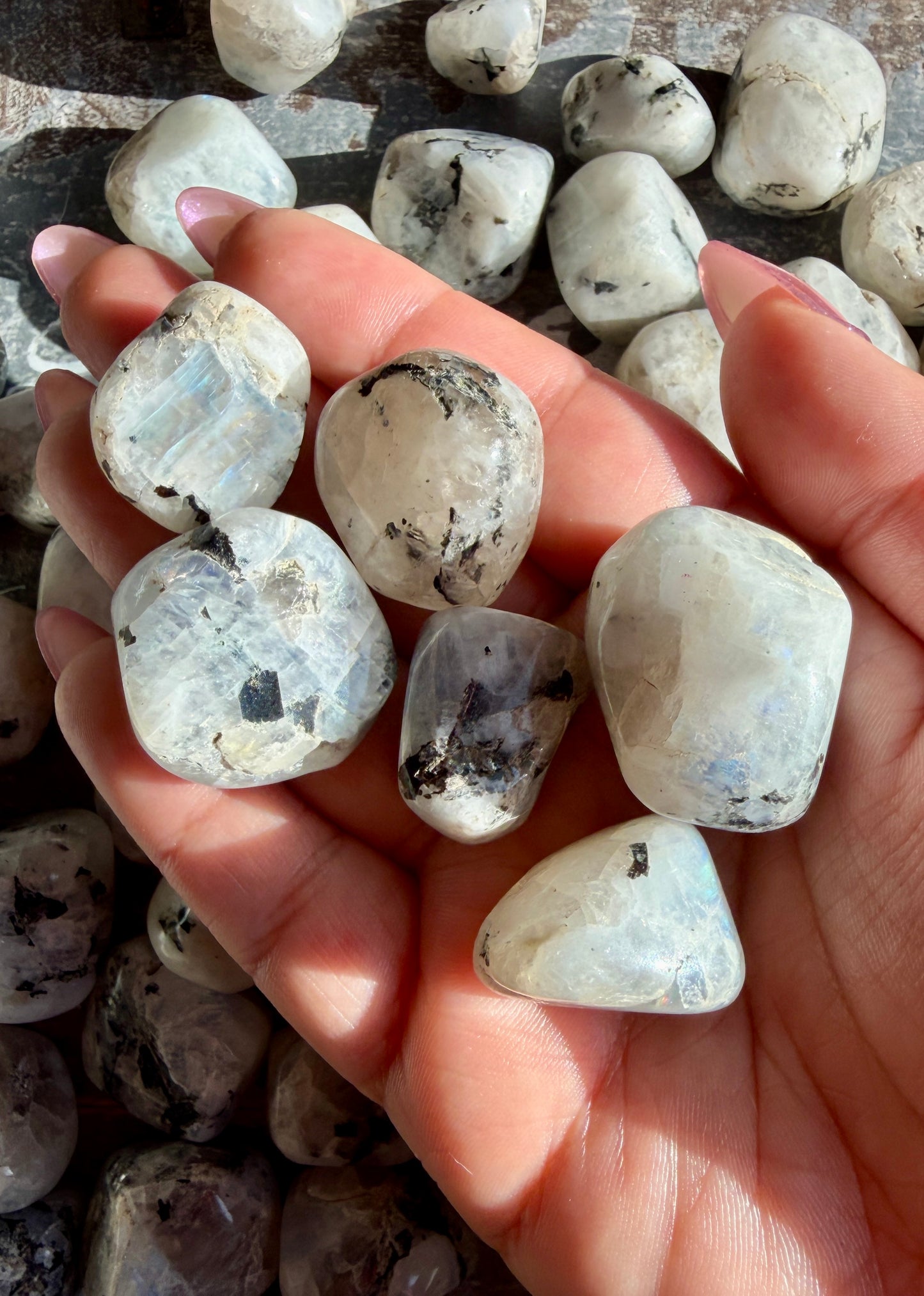 One (1) Rainbow Moonstone Tumble