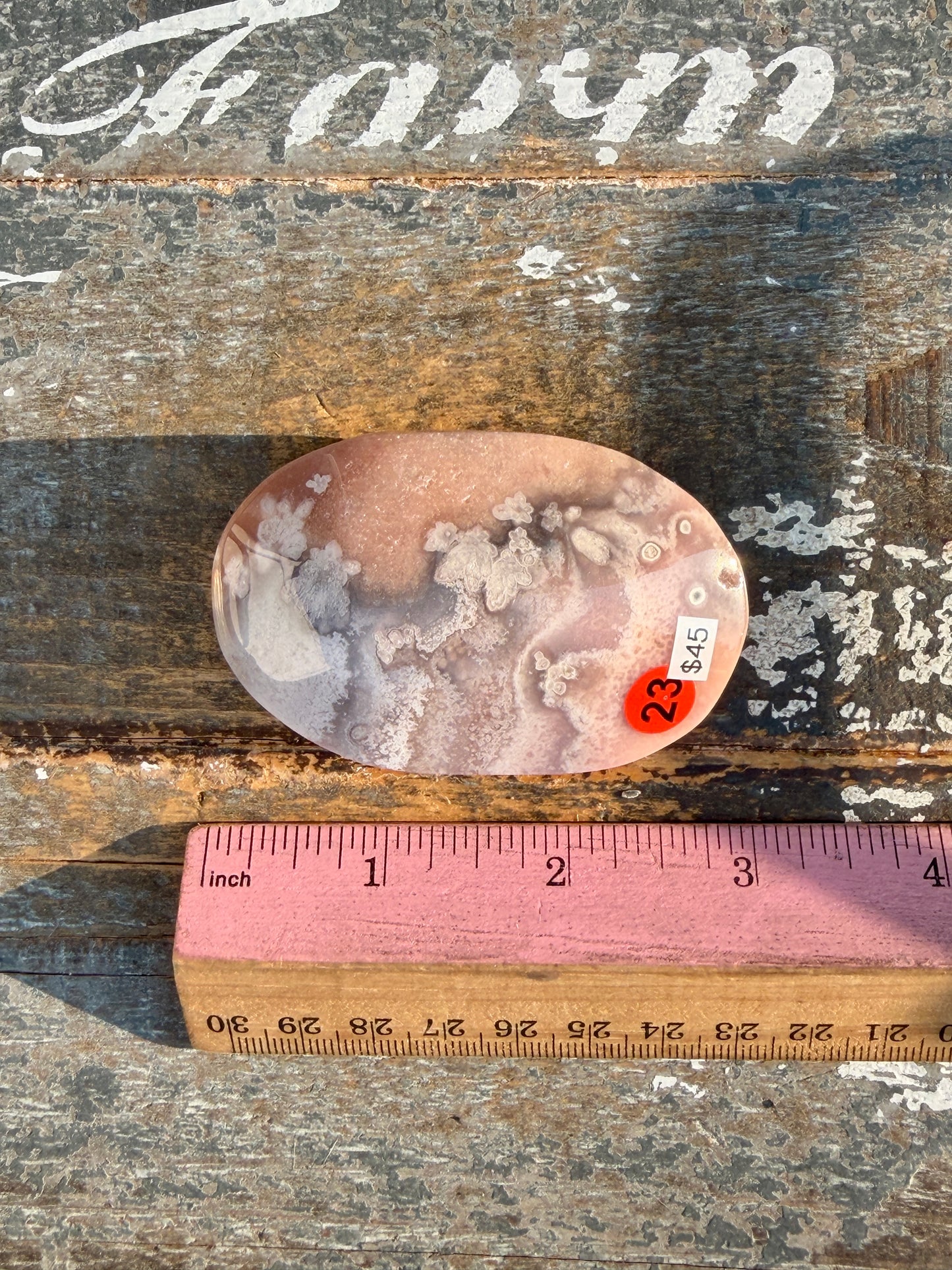 Gorgeous Flower Agate Palm Stone | Opt 23