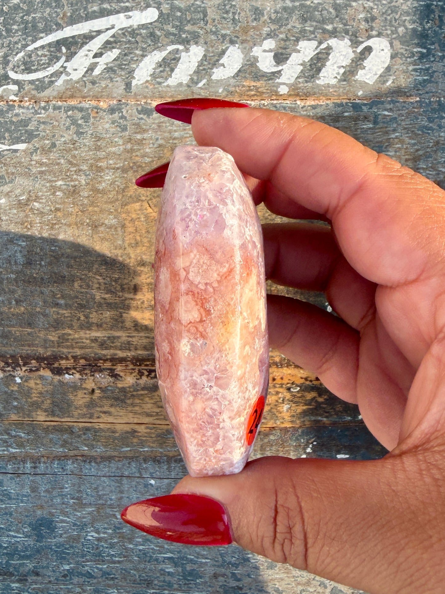 Gorgeous Flower Agate Palm Stone | Opt 24