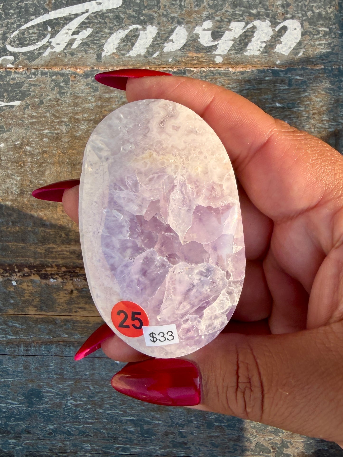Gorgeous Flower Agate Palm Stone | Opt 25