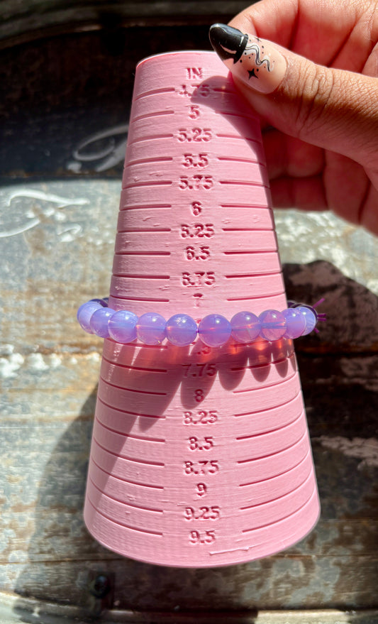 Gorgeous Dark Grade Lavender Moon Quartz Bracelet B