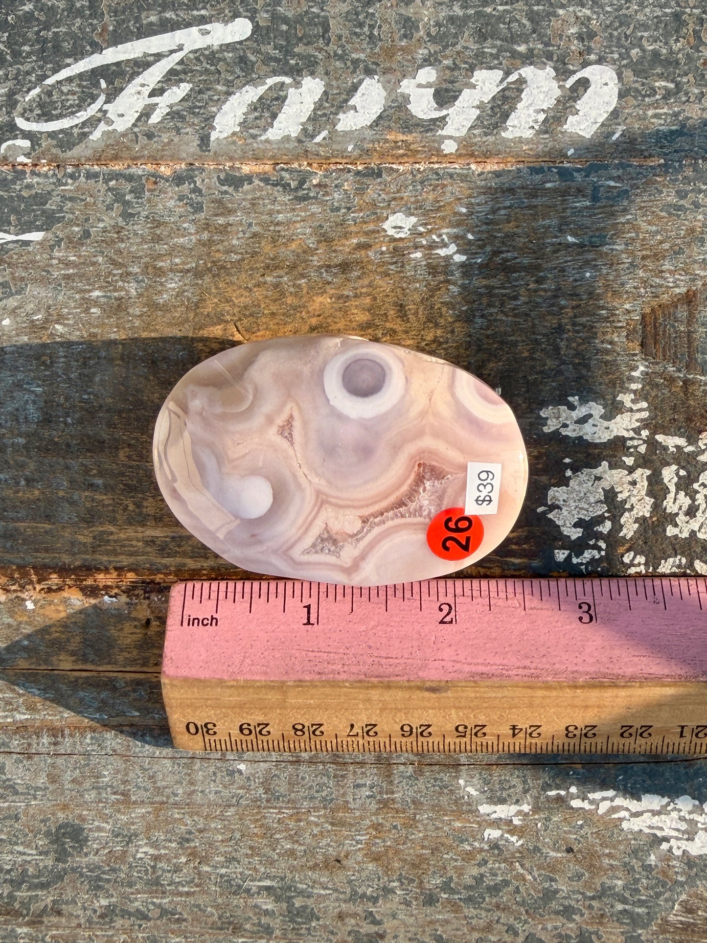 Gorgeous Flower Agate Palm Stone | Opt 26