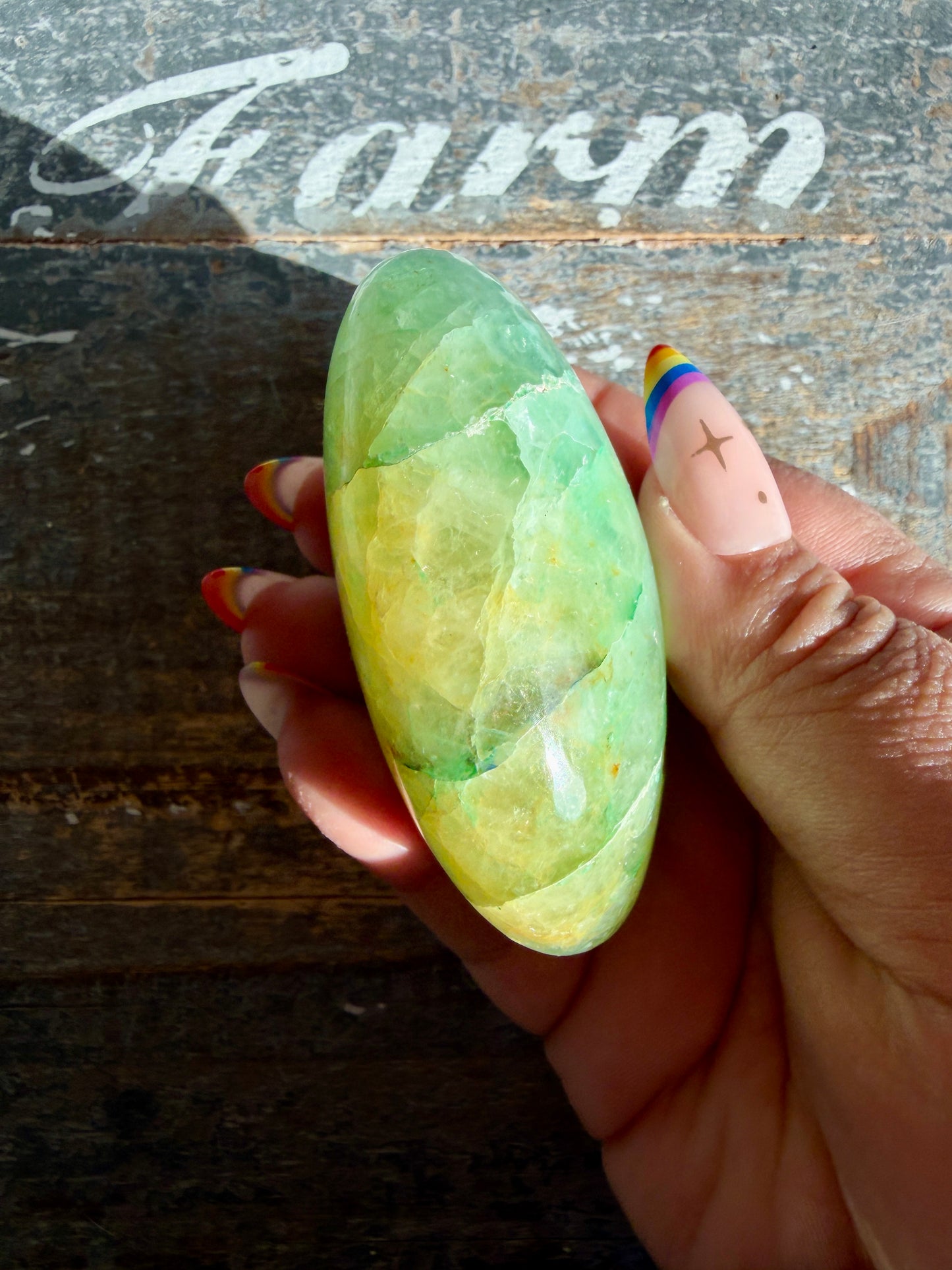 Gorgeous ChrysocollaX & Azurite Palm Stone | India | Opt U