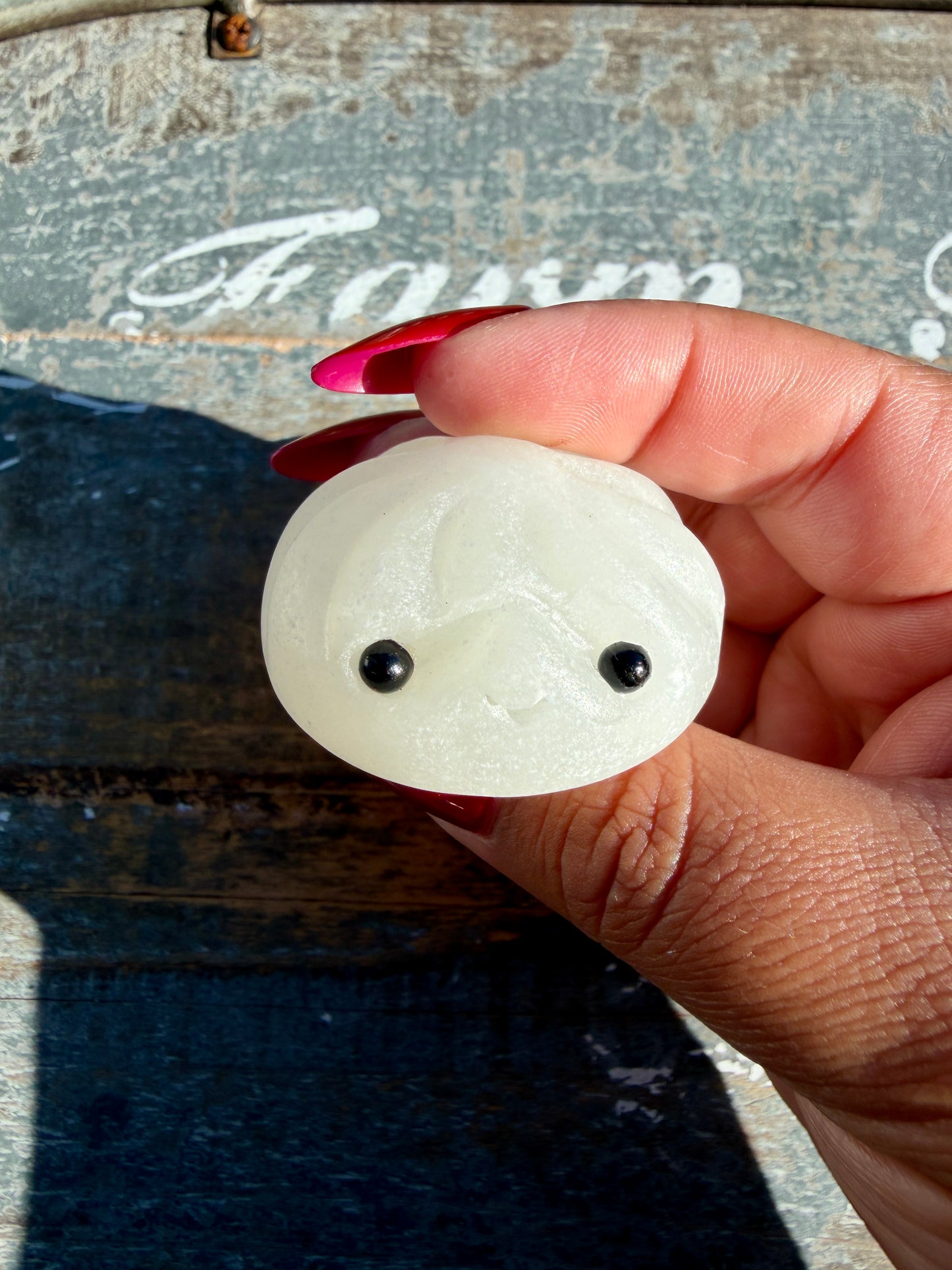 Adorable White Onyx Dumpling | Opt J