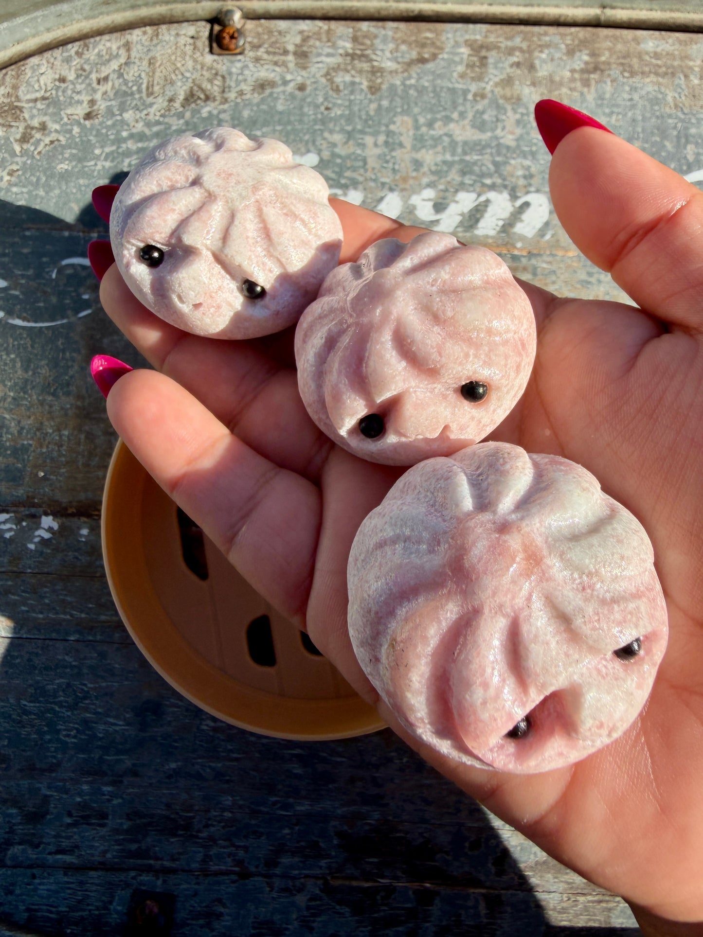 Adorable Pink Opal Dumpling Set | Opt Z