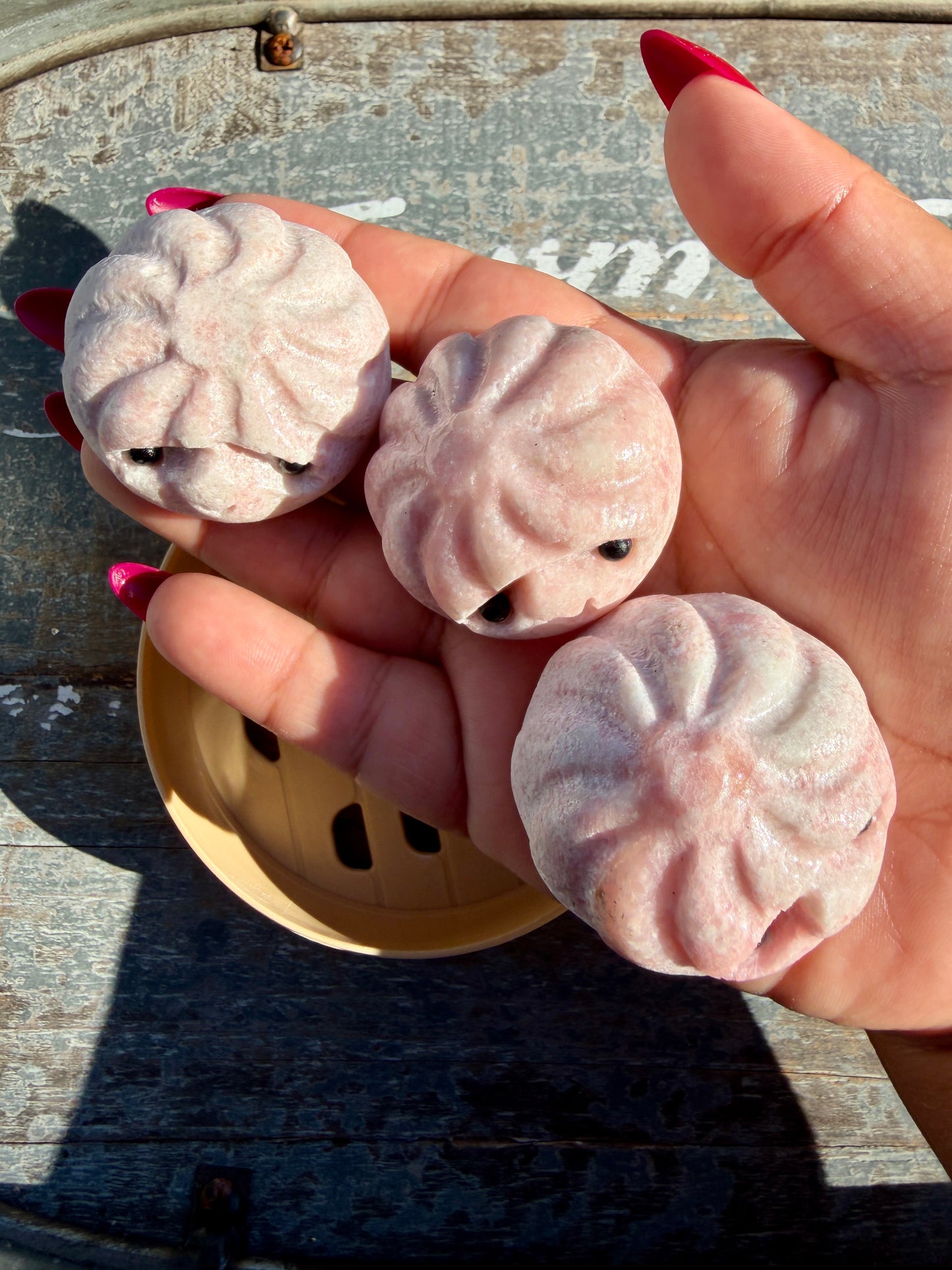 Adorable Pink Opal Dumpling Set | Opt Z