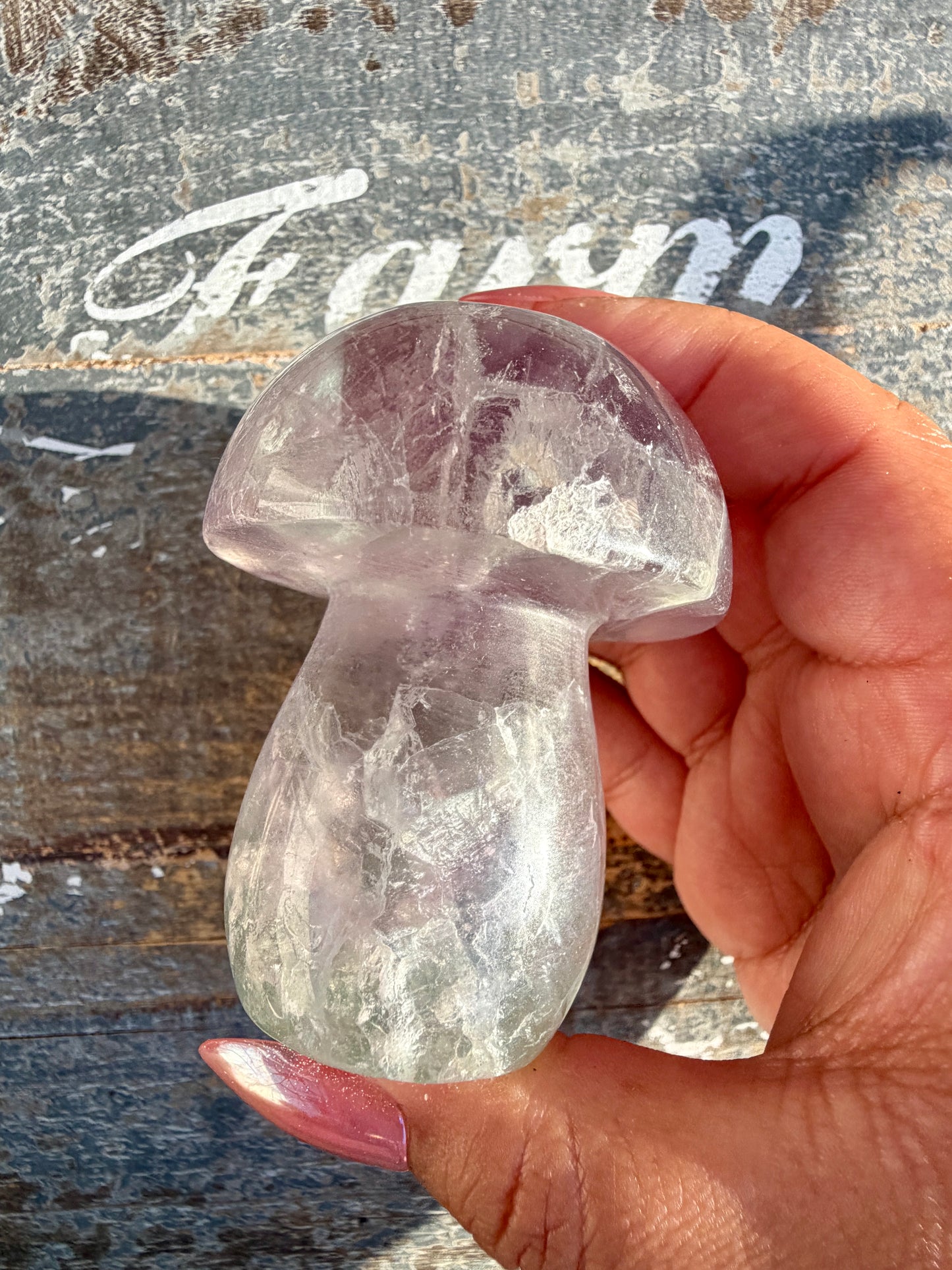 Gorgeous Rainbow Fluorite Mushroom | Opt Z