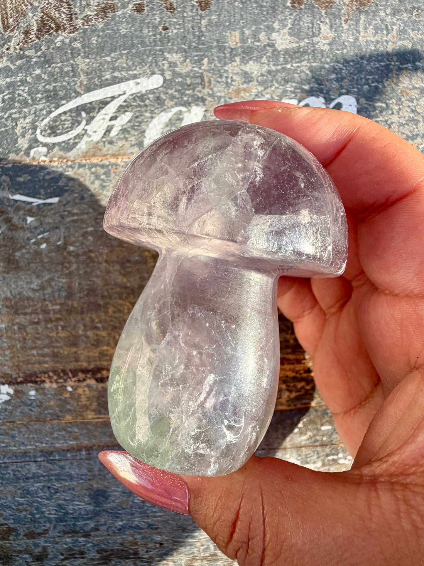 Gorgeous Rainbow Fluorite Mushroom | Opt Z