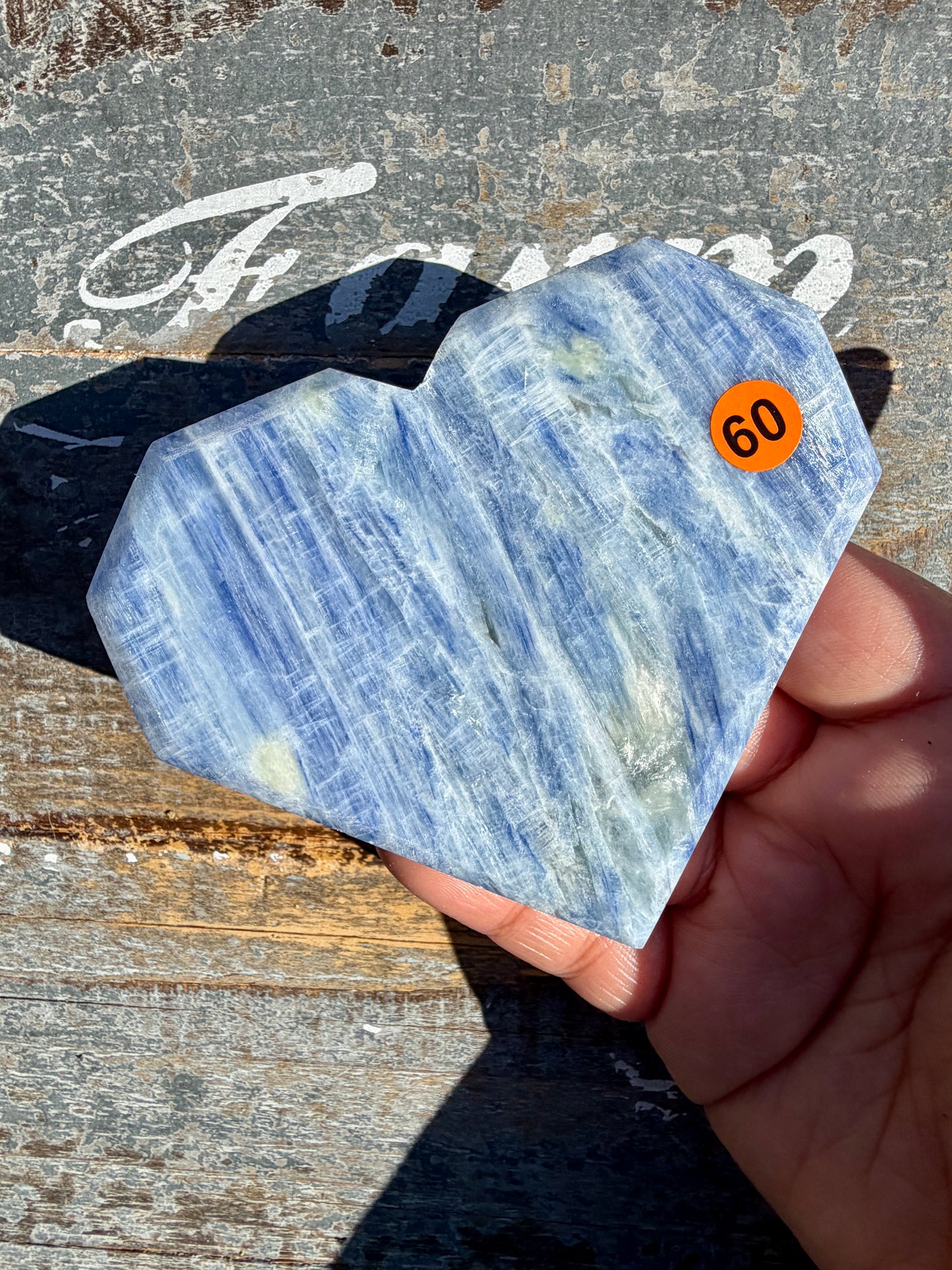 Gorgeous Blue Kyanite Faceted Flat Heart | Opt 60