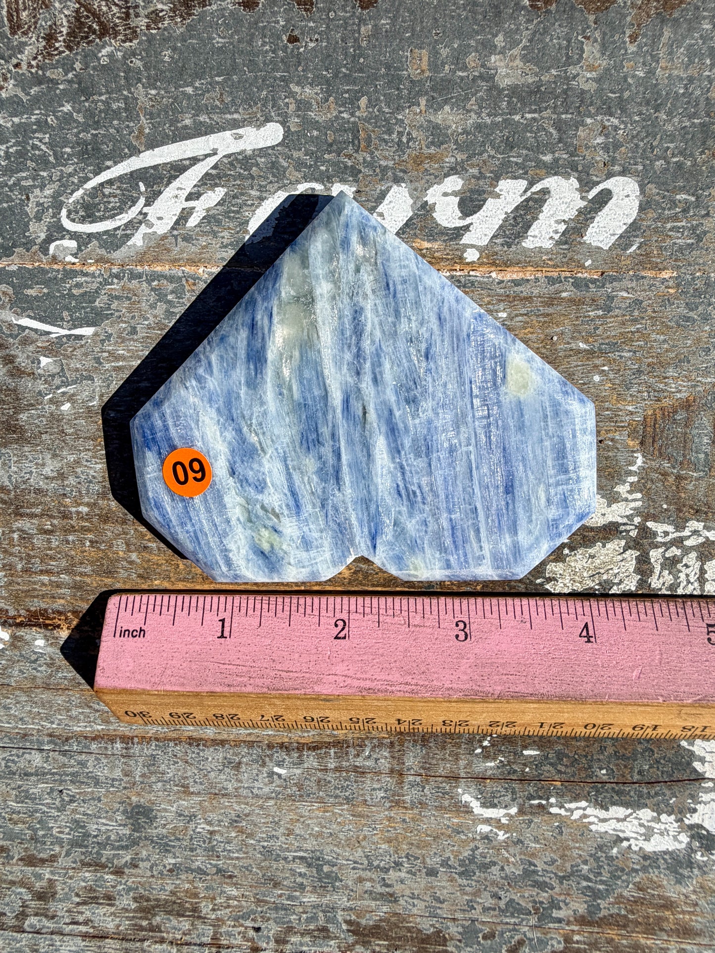 Gorgeous Blue Kyanite Faceted Flat Heart | Opt 60