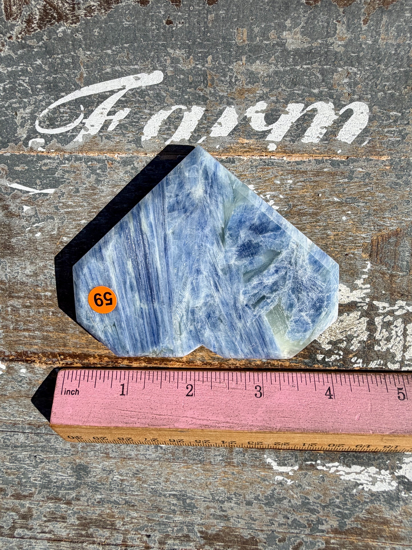 Gorgeous Blue Kyanite Faceted Flat Heart | Opt 59
