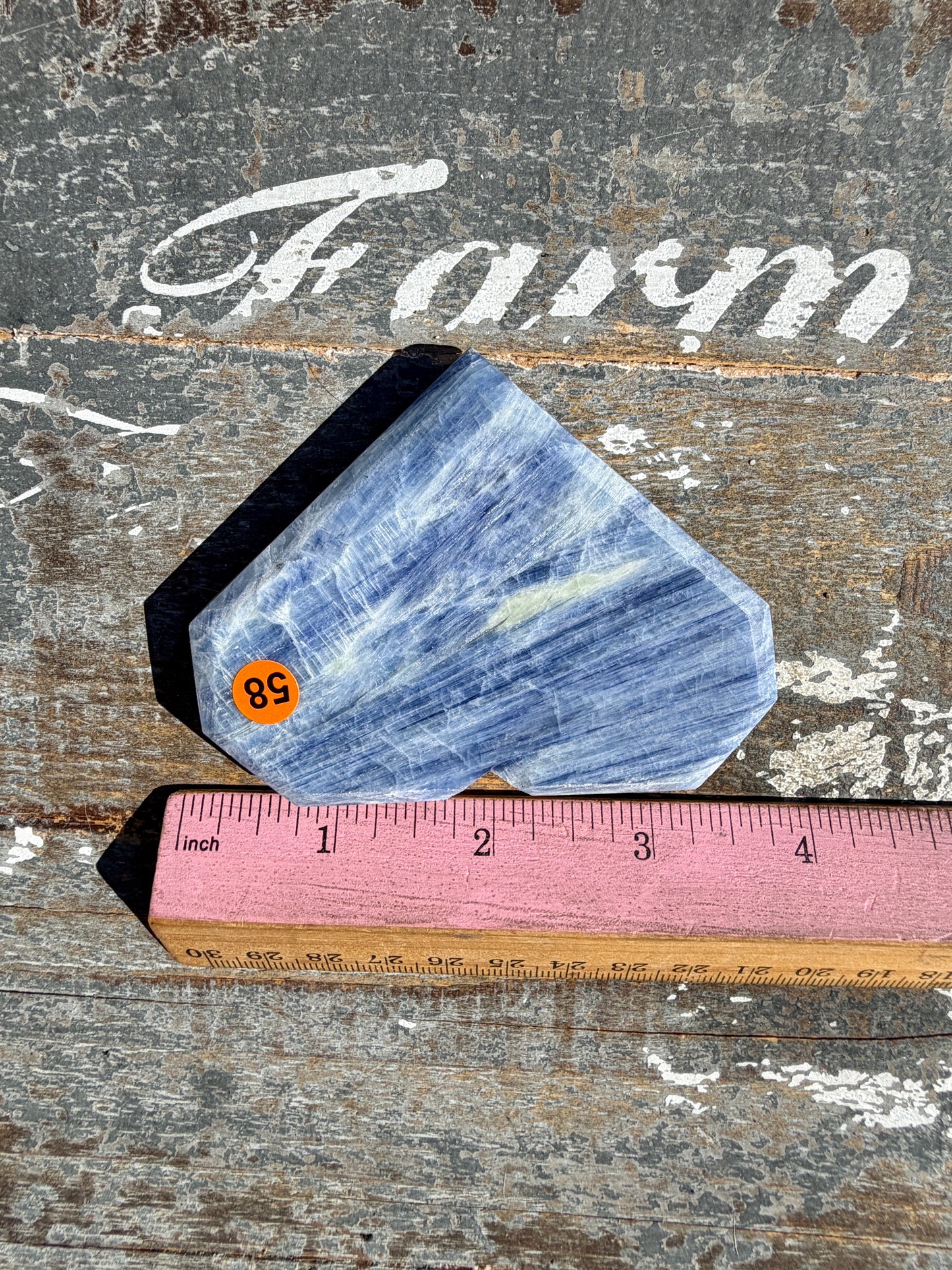 Gorgeous Blue Kyanite Faceted Flat Heart | Opt 58
