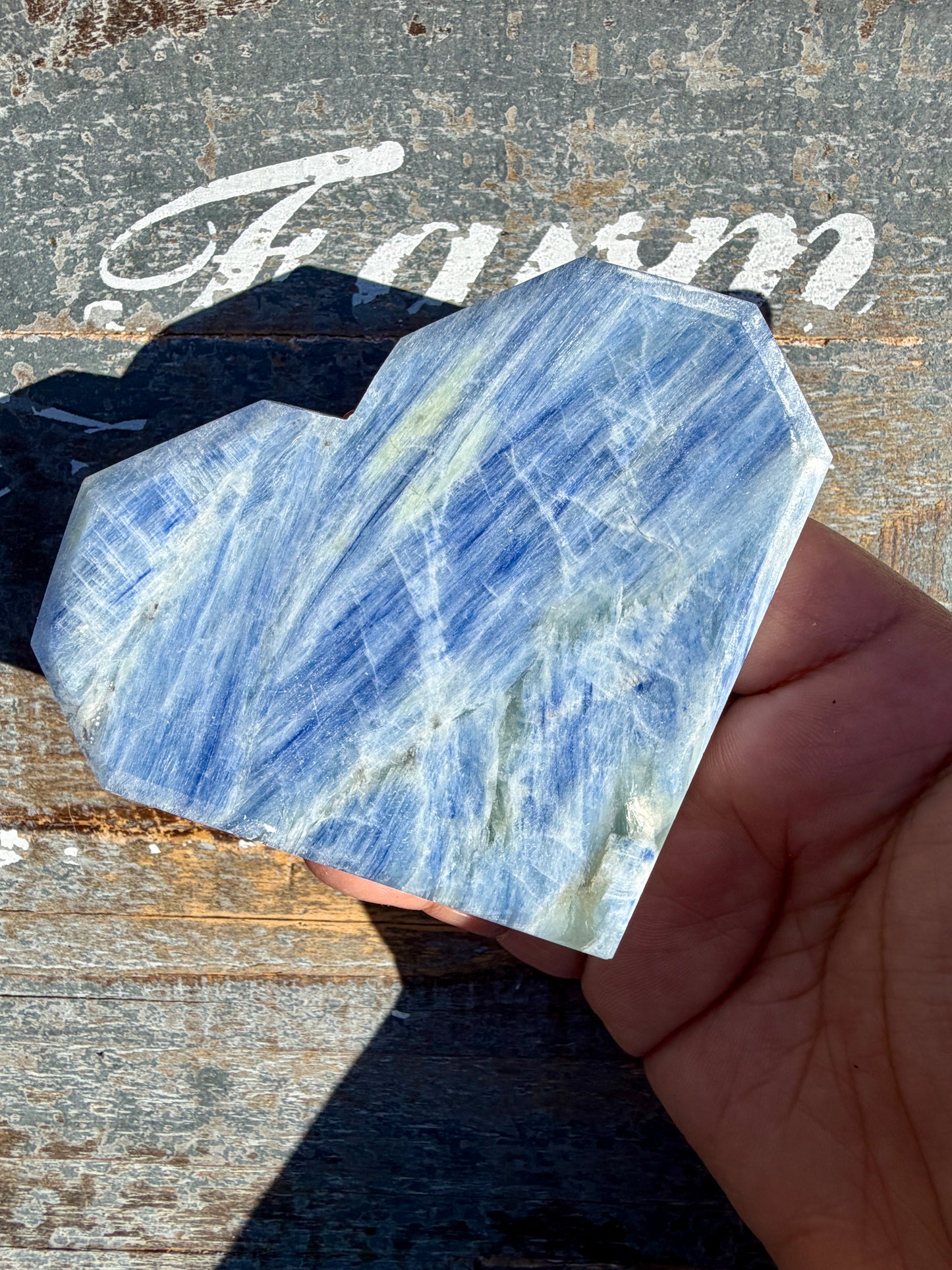 Gorgeous Blue Kyanite Faceted Flat Heart | Opt 57
